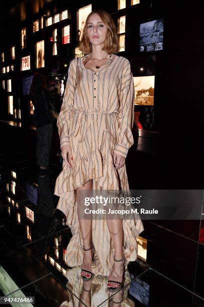 Candela Pelizza attends Cartier Legendary Thrill, Cocktail Party on April 16, 2018 in Milan, Italy.