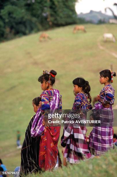 Young Girls Of The T Boli Tribe On The Island Of Mindanao Living In The Province Of South Cotabato , September 1990.