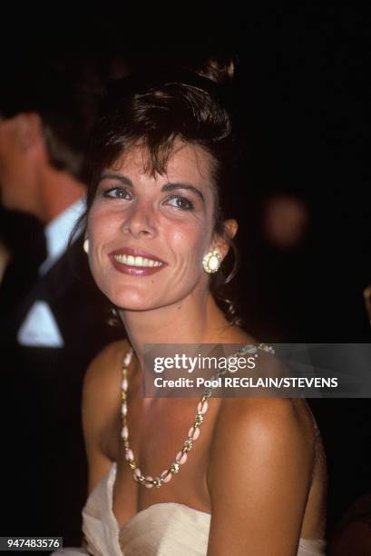 Princess Caroline Of Monaco At Red Cross Ball In Monaco, August 3, 1990.