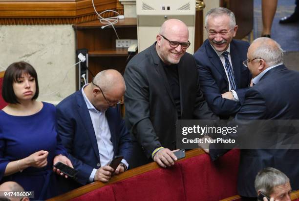 Lawmaker Roman Zvarych attends the Parliamentary session of Verkhovna Rada in Kyiv, Ukraine, April 17, 2018