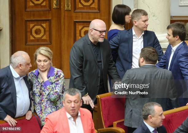 Lawmaker Roman Zvarych attends the Parliamentary session of Verkhovna Rada in Kyiv, Ukraine, April 17, 2018