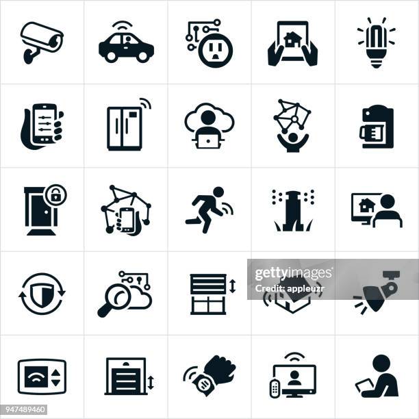 ilustrações de stock, clip art, desenhos animados e ícones de internet of things icons - sprinkler