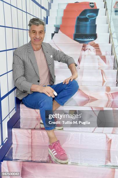 Maurizio Cattelan attends Pop! Brunch by Carlo Cracco on April 17, 2018 in Milan, Italy.