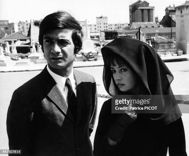 Jean Claude BRIALY and Jeanne MOREAU in the movie "La mariee etait en noir" 19670000 Jean Claude BRIALY et Jeanne MOREAU dans le film "La mariee...