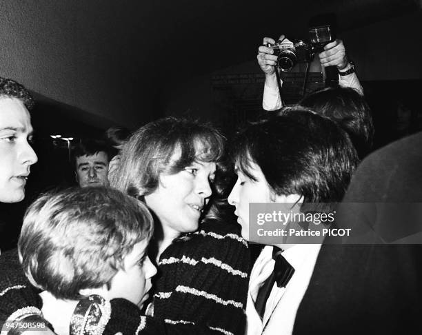 Romy Schneider and son David, Cesar 1981.