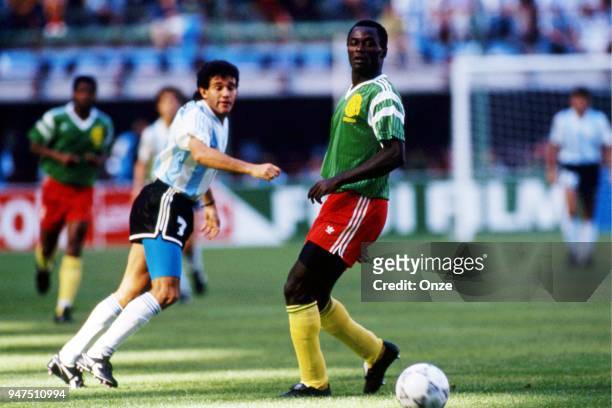 Jorge Burruchaga of Argentina during the opening match of the 1990 World Cup between Cameroon and Argentina at Stade Giuseppe Meazza, Milano, Italy...