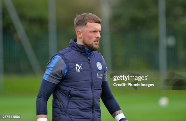 Ben Hamer during the Leicester City training session at Belvoir Drive Training Complex on April 05 , 2018 in Leicester, United Kingdom.