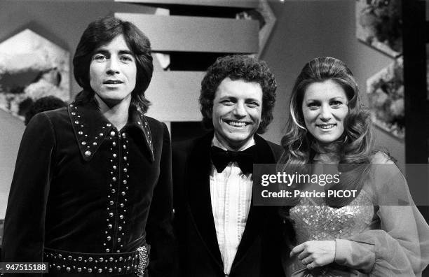 Soirée Election 1973, Jacques Martin with Sheila and Ringo.
