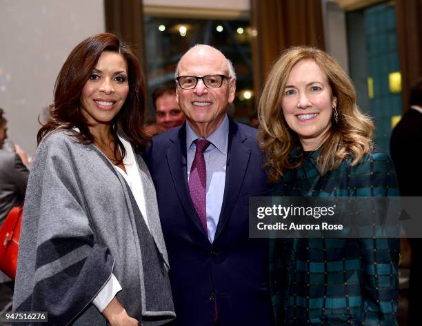 Lisa Simonsen, Howard M. Lorber and Betsy Donovan attend Launch Of New Entity Withers Global Advisors at 432 Park Avenue on April 3, 2018 in New York...