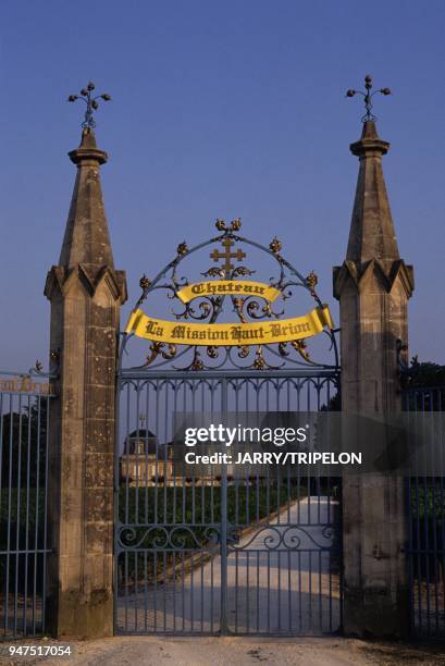 France, Aquitaine, Gironde 33, Bordeaux wine, Graves vineyard, Pessac, chateau La Mission Haut Brion, Cru Classe, Graves Pessac Leognan vineyard...