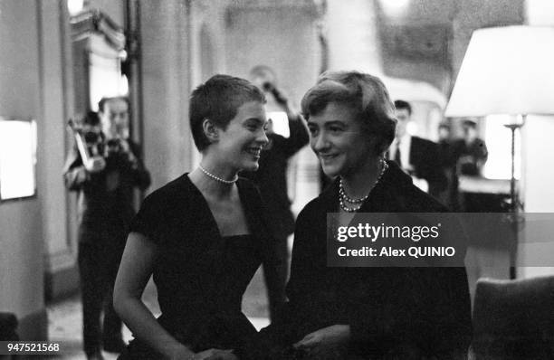 Premiere of the film 'Bonjour Tristesse' directed by Otto Preminger, featuring American actress Jean Seberg , and based on the novel of the same...