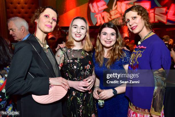 Stefania Napoleone, Saunder Boyle, Madeline Greenberg and Valeria Napoleone attend NYU Tisch School of the Arts GALA 2018 at Capitale on April 16,...