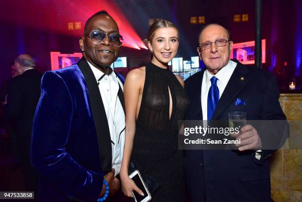 Randy Jackson, Guest and Clive Davis attend NYU Tisch School of the Arts GALA 2018 at Capitale on April 16, 2018 in New York City.