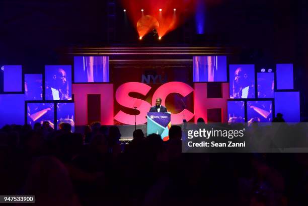 Kevin Wilson Jr. Speaks at NYU Tisch School of the Arts GALA 2018 at Capitale on April 16, 2018 in New York City.