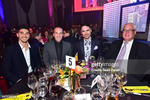 Taylor Zakhar, Danny Rose, Marc Parees and Kevin Morris attend NYU Tisch School of the Arts GALA 2018 at Capitale on April 16, 2018 in New York City.