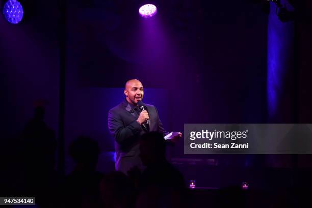 Guest speaks at NYU Tisch School of the Arts GALA 2018 at Capitale on April 16, 2018 in New York City.