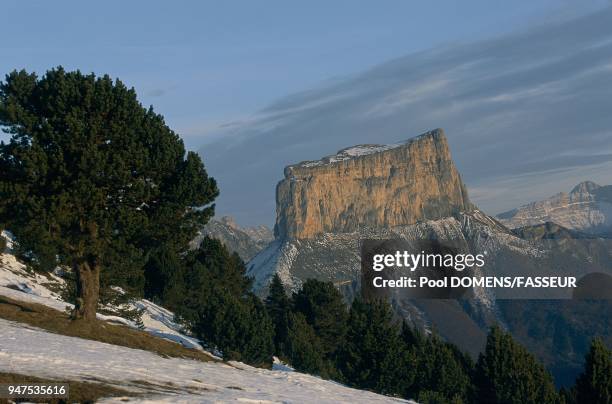 MONT AIGUILLE VU DU PLATEAU DU VERCORS, FRANCE.