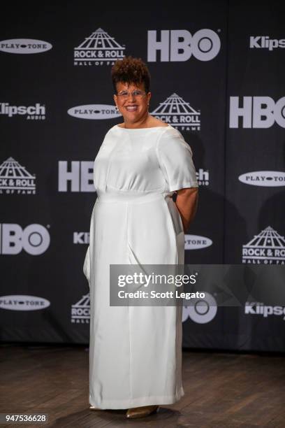 Musician Brittany Howard attends the 33rd Annual Rock & Roll Hall of Fame Induction Ceremony at Public Auditorium on April 14, 2018 in Cleveland,...