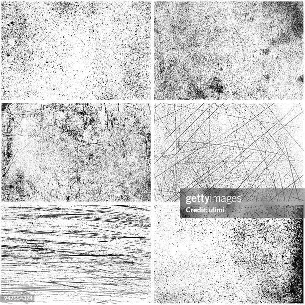 ilustraciones, imágenes clip art, dibujos animados e iconos de stock de conjunto de fondos de textura monocromática - grunge texture