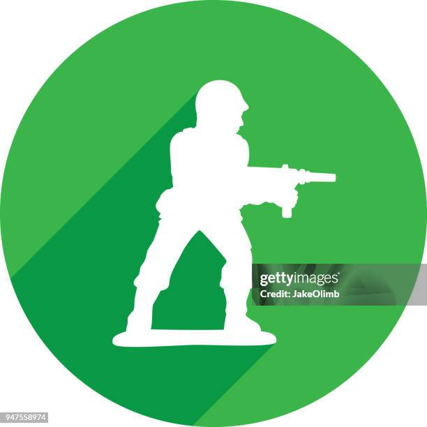 stockillustraties, clipart, cartoons en iconen met leger man pictogram silhouet 2 - boots rifle helmet