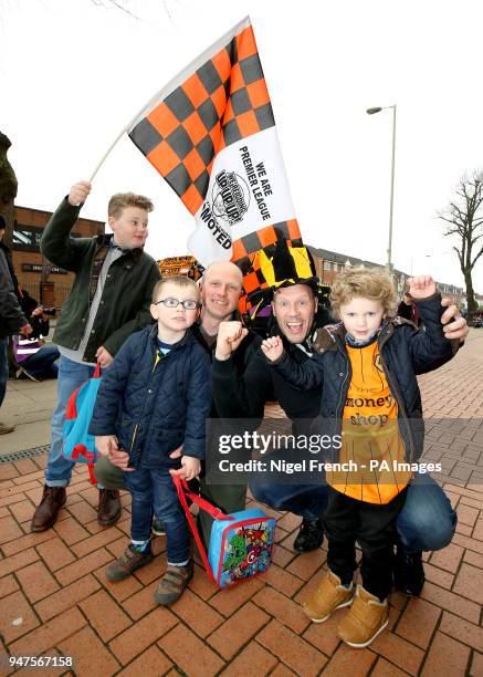 Wolverhampton Wanderers supporters before the Sky Bet Championship match at Molineux, Wolverhampton.