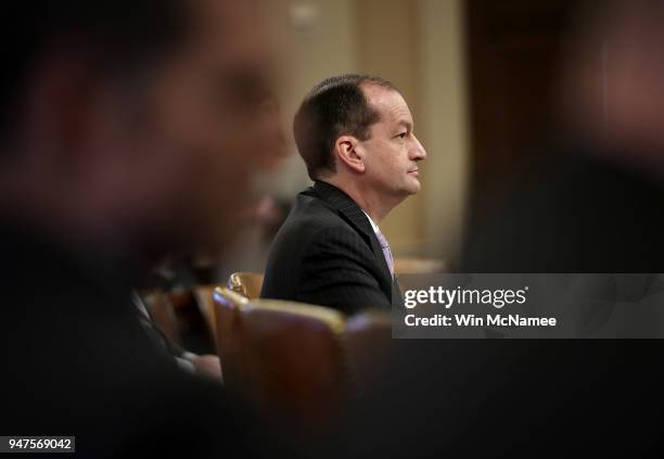 Labor Secretary Alexander Acosta testifies before the House Ways and Means Committee April 17, 2018 in Washington, DC. Acosta testified on "Jobs and...
