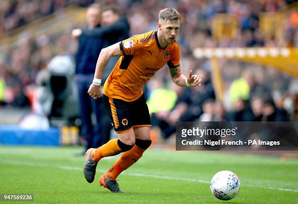 Wolverhampton Wanderers' Barry Douglas during the Sky Bet Championship match at Molineux, Wolverhampton.