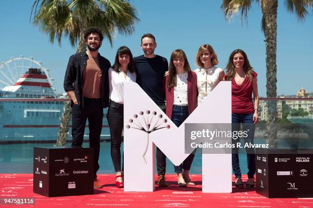 Actor Miki Esparbe, actress Maria Ribera, actor Bruno Sevilla, director Elena Trape, actress Alexandra Jimenez and producer Marta Ramirez attend 'Las...