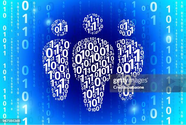 small group binary code blue vector pattern background - small circle pattern stock illustrations