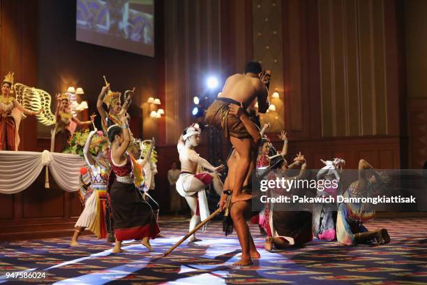 Performers dance during the SportAccord Opening Ceremony at the Royal Thai Navy Convention Hall on April 17, 2018 in Bangkok, Thailand.