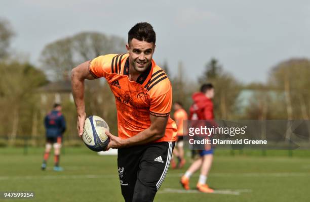 Limerick , Ireland - 17 April 2018; Conor Murray during Munster Rugby squad training at the University of Limerick in Limerick.