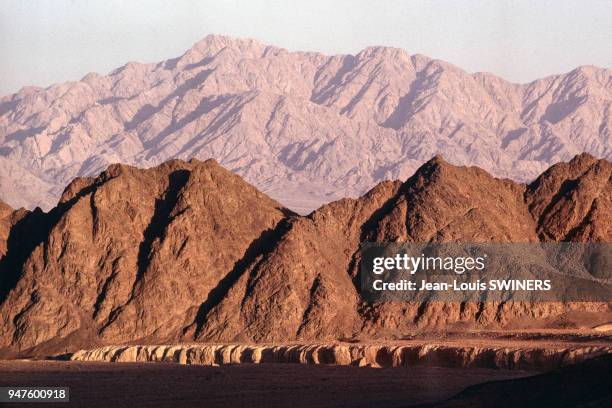 Montagnes dans le désert du Néguev, Israël.