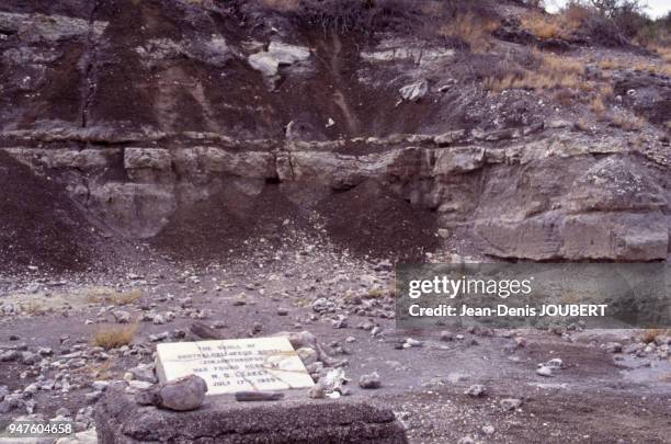 Le site archéologique de la découverte du Paranthropus boisei , dans les gorges d'Olduvai, Tanzanie.