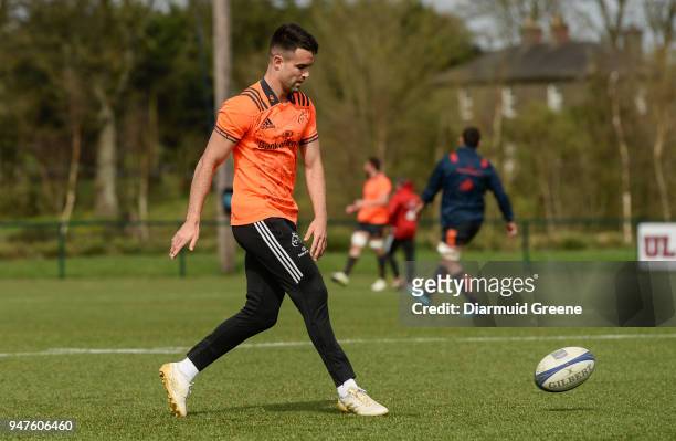 Limerick , Ireland - 17 April 2018; Conor Murray during Munster Rugby squad training at the University of Limerick in Limerick.