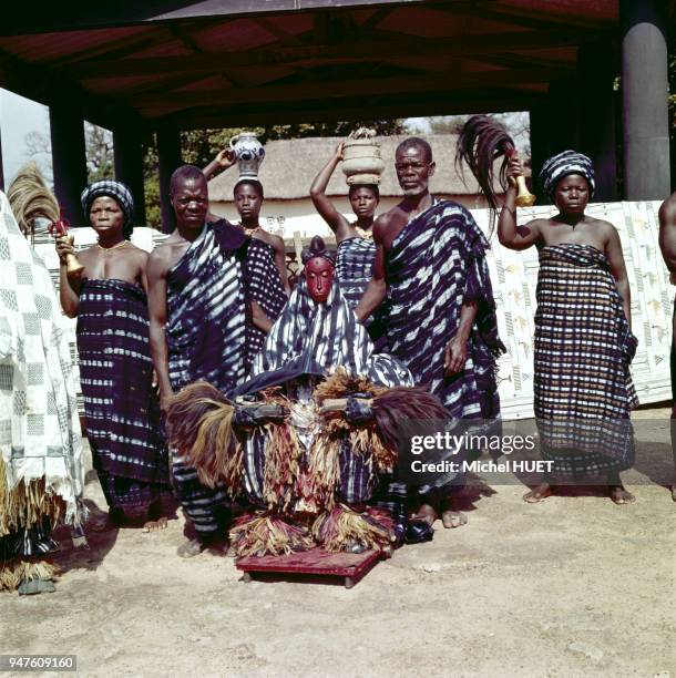 Reconstitution en hommage à Abla Pokou, la reine des Baoulés, à Sakassou, Côte d'Ivoire.