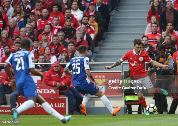 Benfica defender Alejandro Grimaldo from Spain in action during the Primeira Liga match between SL Benfica and FC Porto at Estadio da Luz on April...