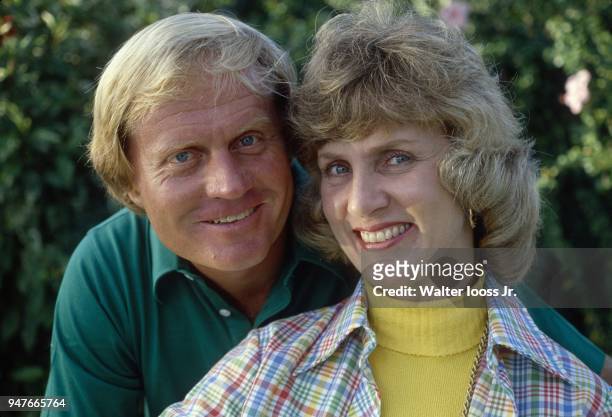 Closeup portrait of Jack Nicklaus and wife Barbara posing during photo shoot. Florida 12/4/1978 CREDIT: Walter Iooss Jr.