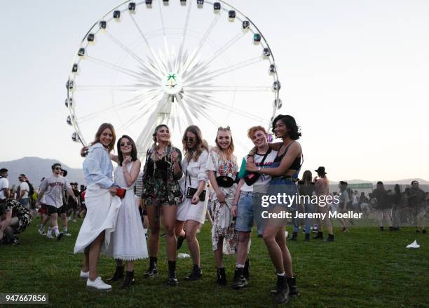 Maike Schmitz, Sonja Paszkowiak, Katharina Damm, Kira Tolk, Patrizia Palme, Erik Scholz & Anuthida Ploypetch during day 1 of the 2018 Coachella...