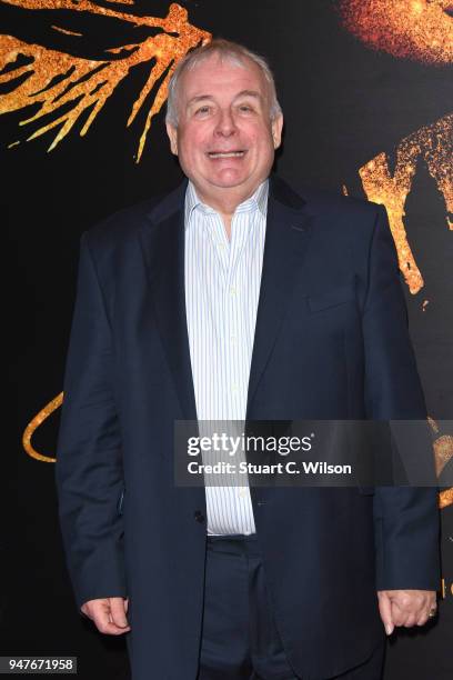 Christopher Biggins attends the opening night of 'Tina' the Tina Turner musical at Aldwych Theatre on April 17, 2018 in London, England.