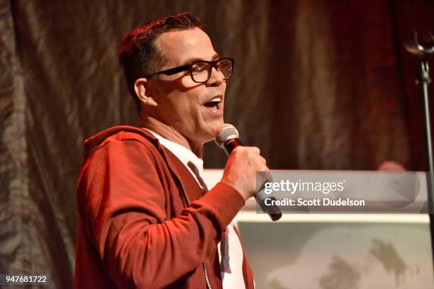 Comedian Steve-O of the TV show Jackass appears onstage during the Above Ground concert benefiting MusiCares at Belasco Theatre on April 16, 2018 in...