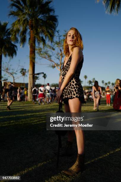 Lisa Banholzer from BloggerBazaar during day 2 of the 2018 Coachella Valley Music & Arts Festival Weekend 1 on April 14, 2018 in Indio, California.