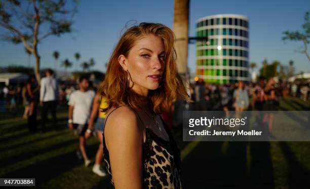 Lisa Banholzer from BloggerBazaar during day 2 of the 2018 Coachella Valley Music & Arts Festival Weekend 1 on April 14, 2018 in Indio, California.