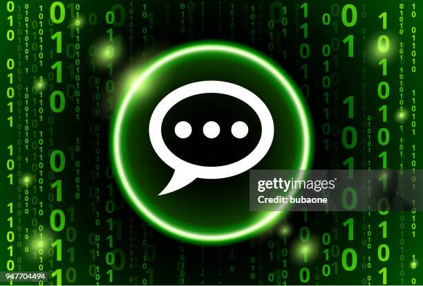 chat bubble binary code vector pattern background - sharing digital information stock illustrations