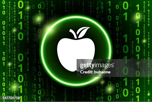 School Apple Binary Code Vector Pattern Background School Apple Binary Code Vector Pattern Background