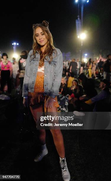 Kenza Zouiten Subosic during day 2 of the 2018 Coachella Valley Music & Arts Festival Weekend 1 on April 14, 2018 in Indio, California.