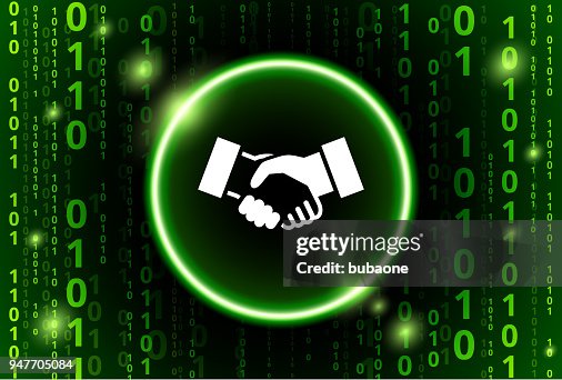 Handshake Binary Code Vector Pattern Background Handshake Binary Code Vector Pattern Background