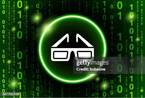 3D Glasses Binary Code Vector Pattern Background 3D Glasses Binary Code Vector Pattern Background