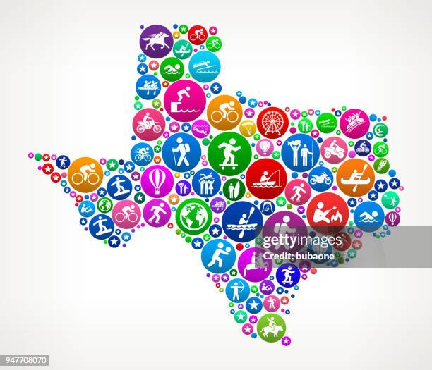 texas adventure travel vector icon pattern - texas beach stock illustrations