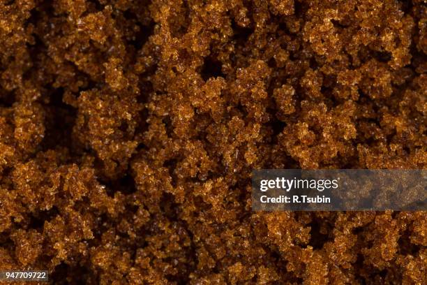 brown muscovado sugar close up macro background shot - molasses bildbanksfoton och bilder