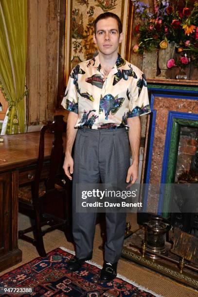 James Righton attends a dinner hosted by Gucci to celebrate #GucciHallucination: A Limited Line featuring artworks by Ignasi Monreal at Brunswick...